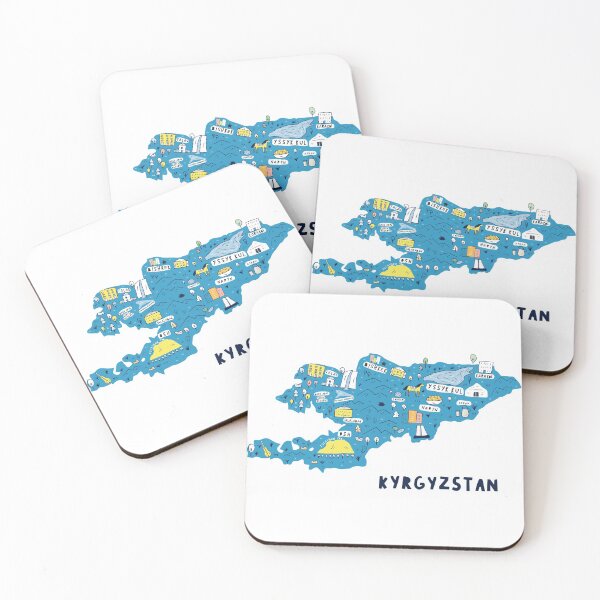 Item preview, map of Kyrgyzstan designed and sold by ashiya-pixel.