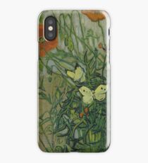 Vincent Van Gogh - Butterflies and poppies, 1890 iPhone Case/Skin