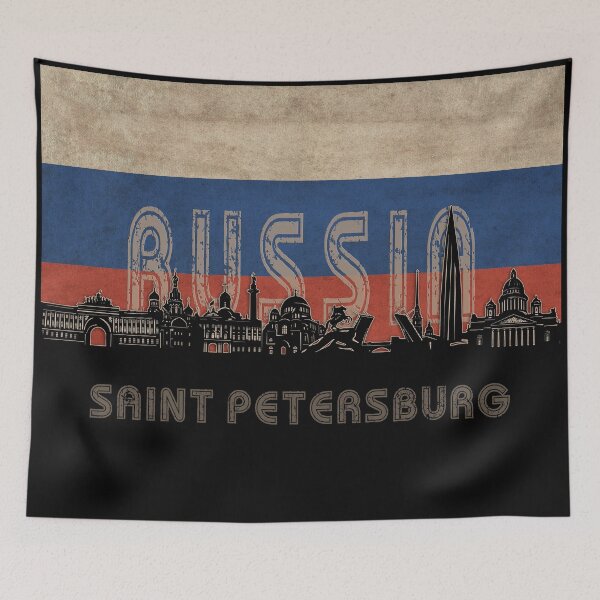 Item preview, saint petersburg skyline flag designed and sold by BekimART2.