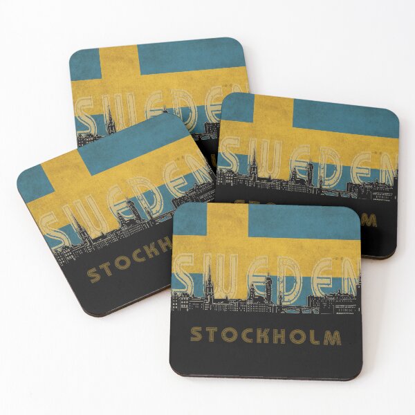 Item preview, stockholm skyline flag designed and sold by BekimART2.