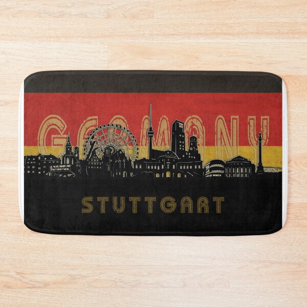 Item preview, stuttgart skyline flag designed and sold by BekimART2.