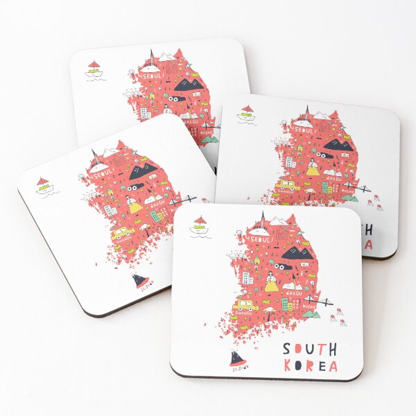 Item preview, mapa de corea del sur designed and sold by ashiya-pixel.