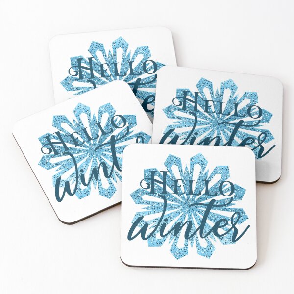 Item preview, “Hello Winter” Sparkly Snowflake - Blue designed and sold by PawsitiveMum.