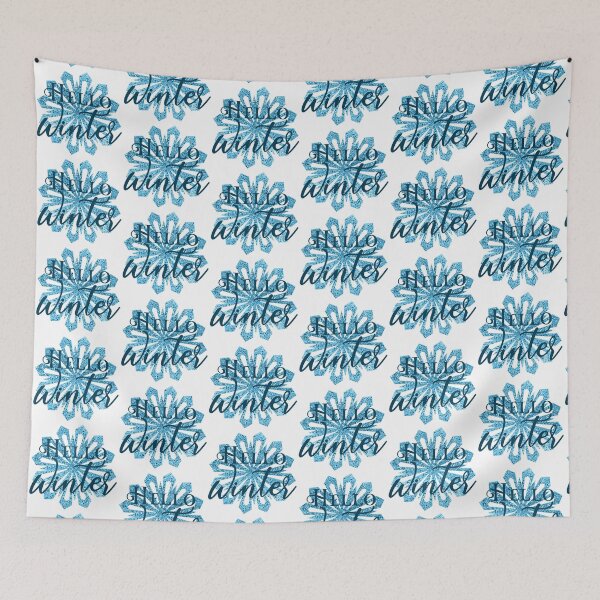 Item preview, “Hello Winter” Sparkly Snowflake - Blue designed and sold by PawsitiveMum.
