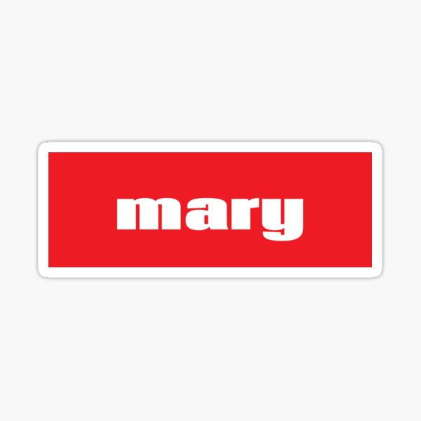 Mary Cute Star My Name Is Mary. | Sticker