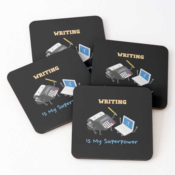 Item preview, Writing Is My Superpower Cartoon designed and sold by Unworldly.