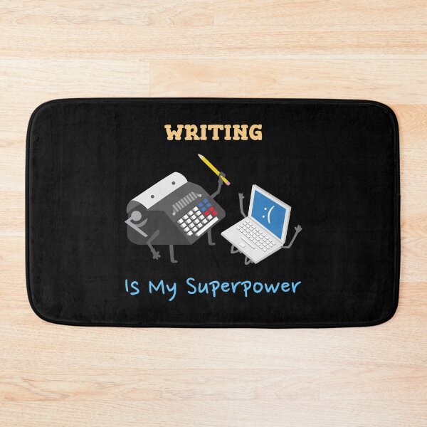 Item preview, Writing Is My Superpower Cartoon designed and sold by Unworldly.