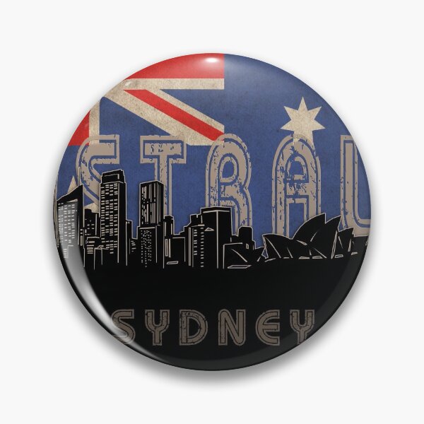 Item preview, sydney skyline flag designed and sold by BekimART2.