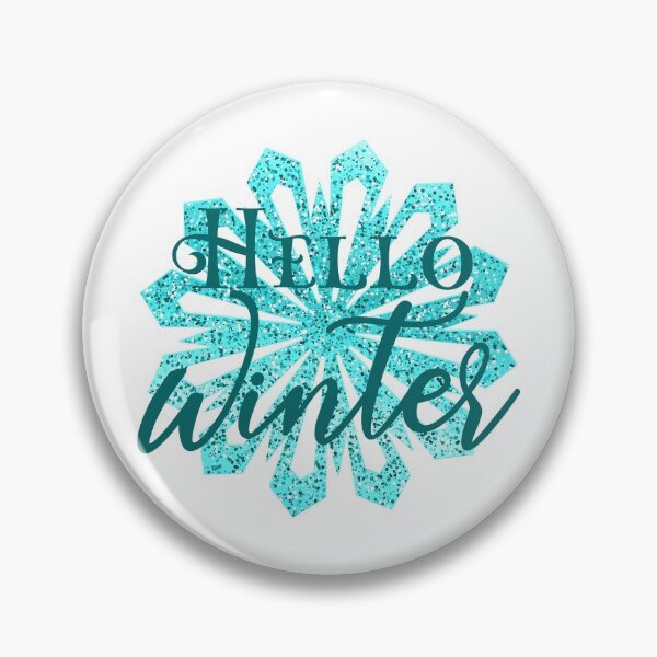 Item preview, “Hello Winter” Sparkly Snowflake - Aqua designed and sold by PawsitiveMum.