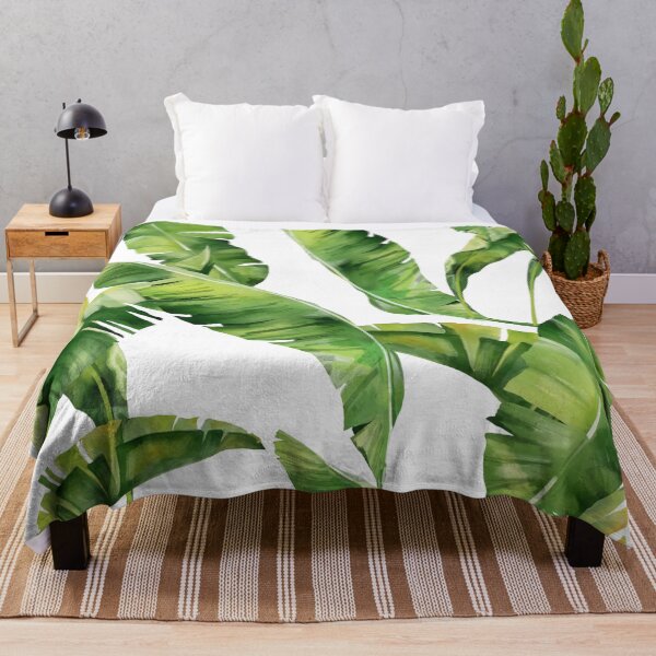 Item preview, Green Tropical Banana Leaves Pattern designed and sold by 30-Merch.