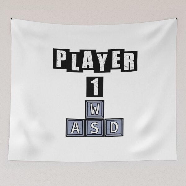 Item preview, Player One on Keyboard - White designed and sold by BusyMonkeys.