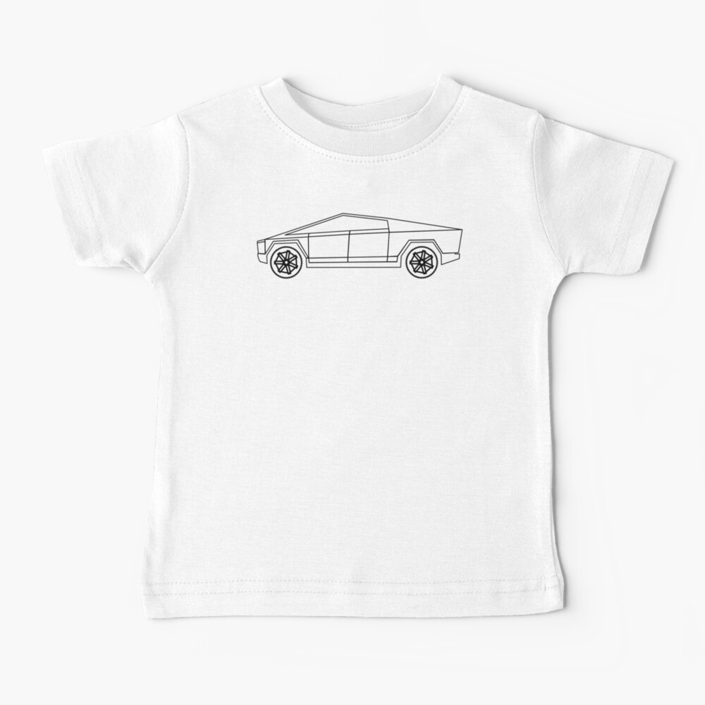 Tesla Cybertruck design drawing Baby T-Shirt