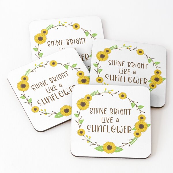 Item preview, Shine Bright like a sunflower Happy Quote Essential T-Shirt and mask designed and sold by PilaStudio.