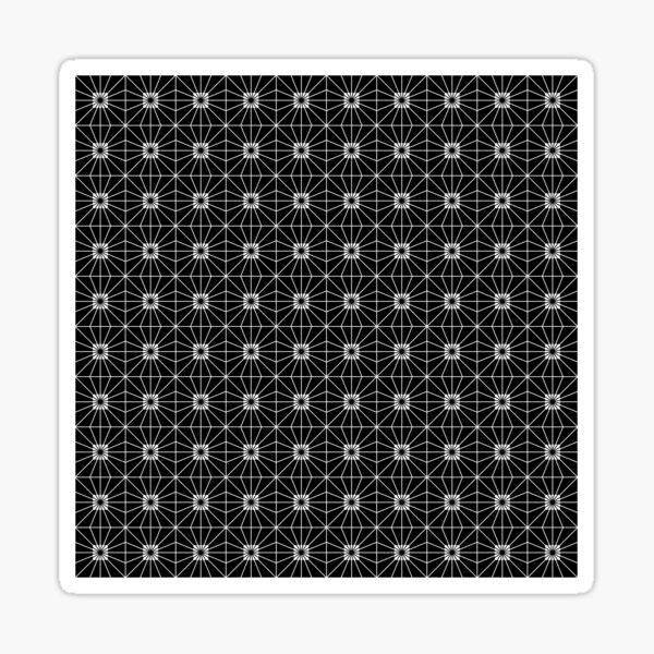 Geometric line pattern in black and white Sticker