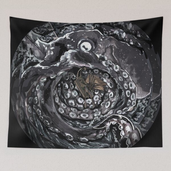 Item preview, Kraken vs Greek vessel in Gray designed and sold by Deathoftheself.