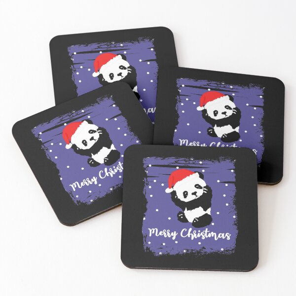 Item preview, Merry Christmas A Cute Little Panda With A Christmas Cap In The Snow designed and sold by Paulina Vanlife.