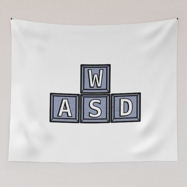 Item preview, WASD on Keyboard - White designed and sold by BusyMonkeys.
