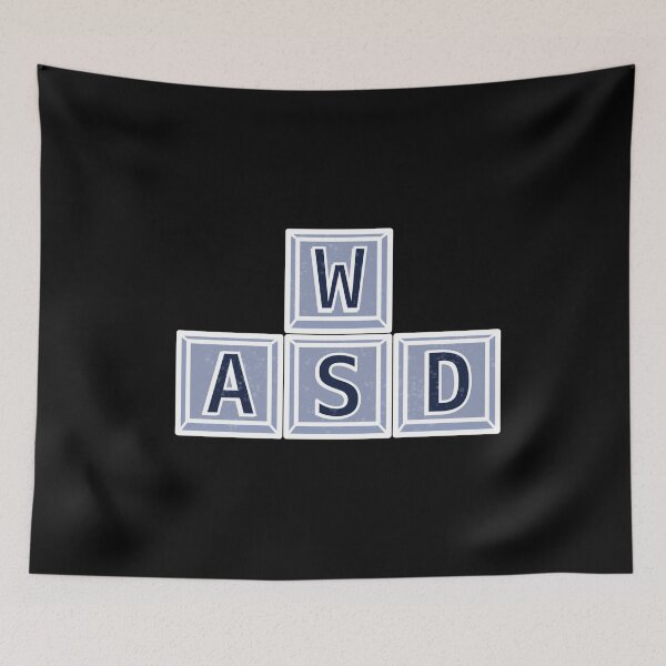 Item preview, WASD on Keyboard - Black designed and sold by BusyMonkeys.