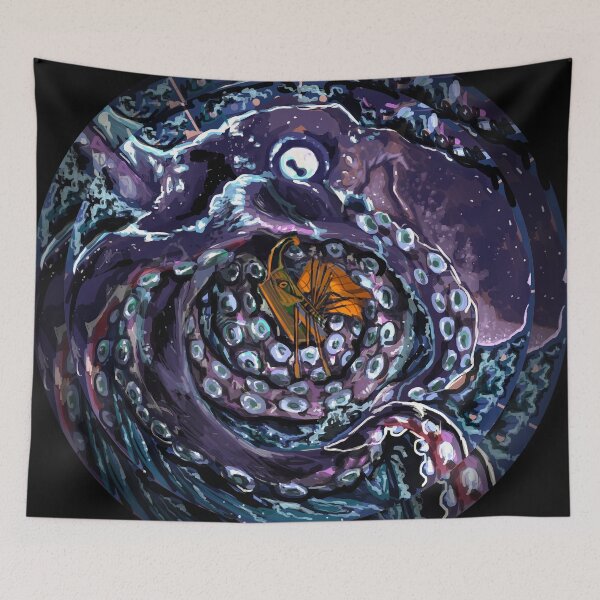 Item preview, Kraken vs Greek vessel Blue designed and sold by Deathoftheself.