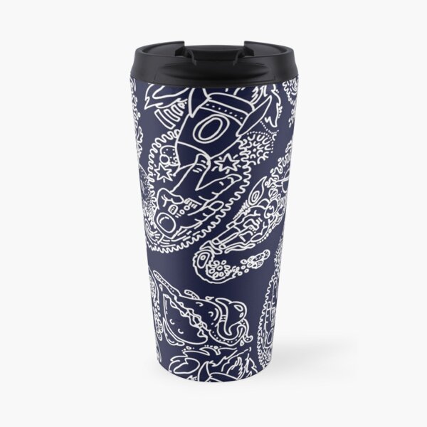 Cosmic Paisley Navy Travel Mug