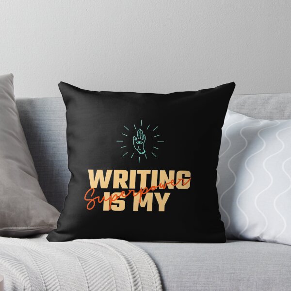 Item preview, Writing Is My Superpower Typography designed and sold by Unworldly.