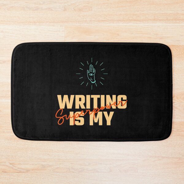 Item preview, Writing Is My Superpower Typography designed and sold by Unworldly.