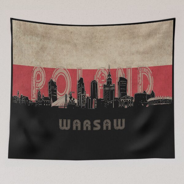 Item preview, warsaw skyline flag designed and sold by BekimART2.