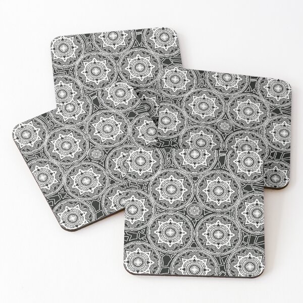 Item preview, Circle mandala in black and white designed and sold by JenNicoleBailey.