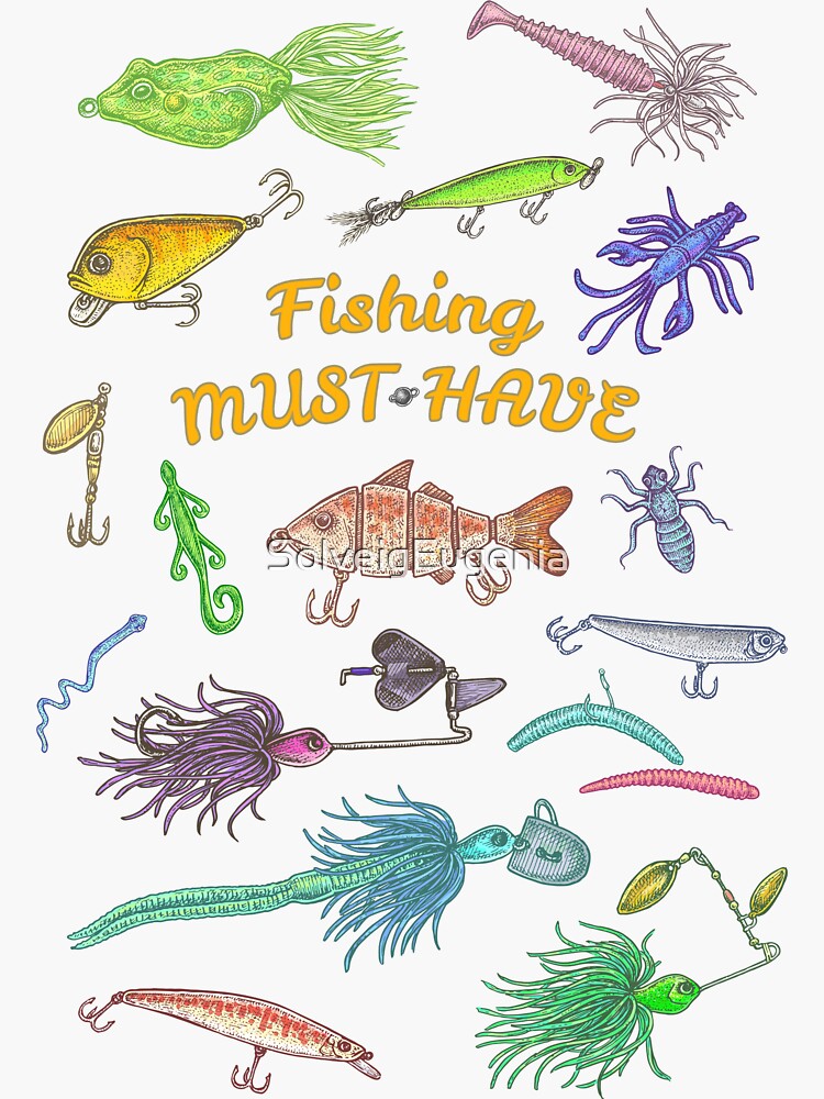 "Fishing MustHave" Sticker for Sale by SolveigEugenia Redbubble