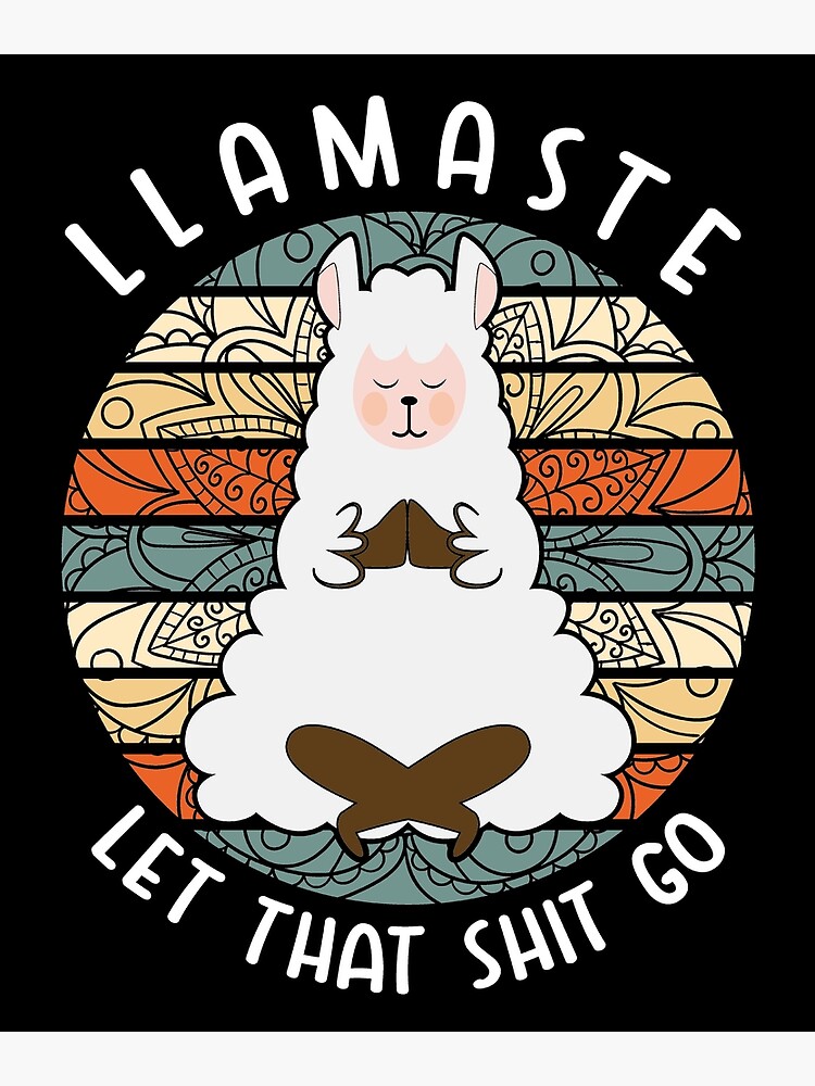 Llamaste, Fun & Cute Yoga Llamas Meditating Yoga Mat