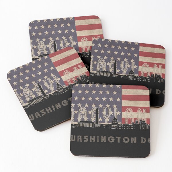 Item preview, washington dc skyline flag designed and sold by BekimART2.