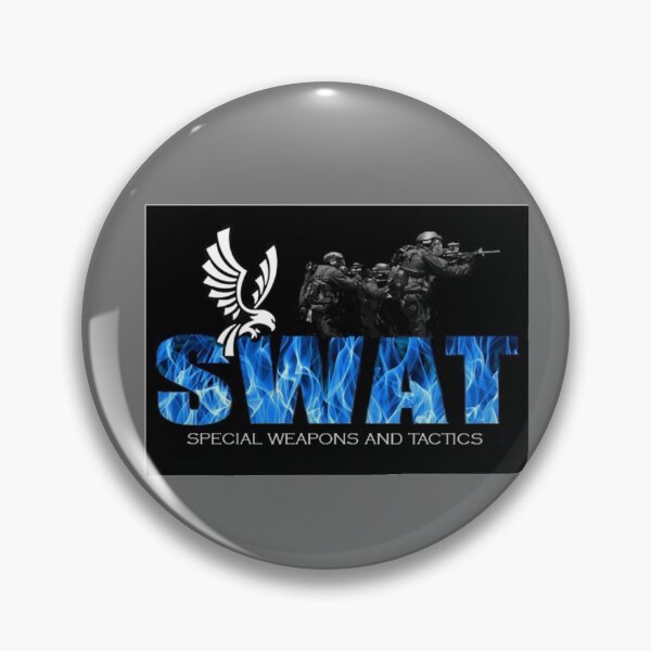 Item preview, SWAT BLUE FLAME designed and sold by THE AMERICAN TEEVANGELIST.