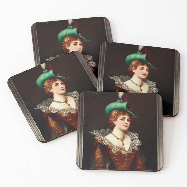 Item preview, Edeldame by Moritz Stifter Fine Art Old Masters Reproduction designed and sold by Xzendor7 Digital Art Creations.