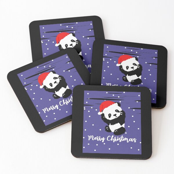 Item preview, Merry Christmas A Cute Panda With A Christmas Cap In The Snow designed and sold by Paulina Vanlife.