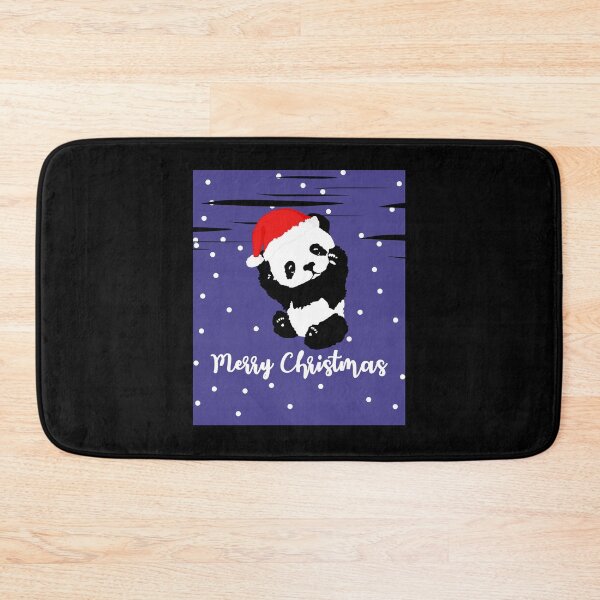 Item preview, Merry Christmas A Cute Panda With A Christmas Cap In The Snow designed and sold by Paulina Vanlife.