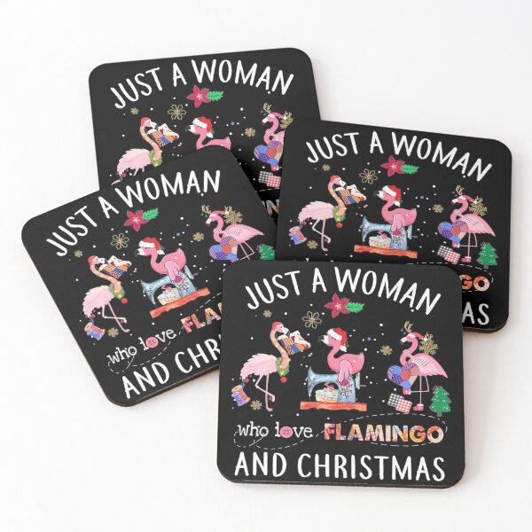 Artikelvorschau, Nur eine Frau, die Flamingo und Weihnachtsdecke liebt entworfen und verkauft von Charles Brian.