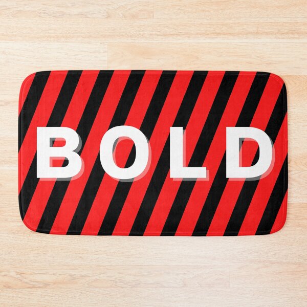 Item preview, BOLD Text with Slanting Stripes Pattern designed and sold by IconiqueDeMoi.