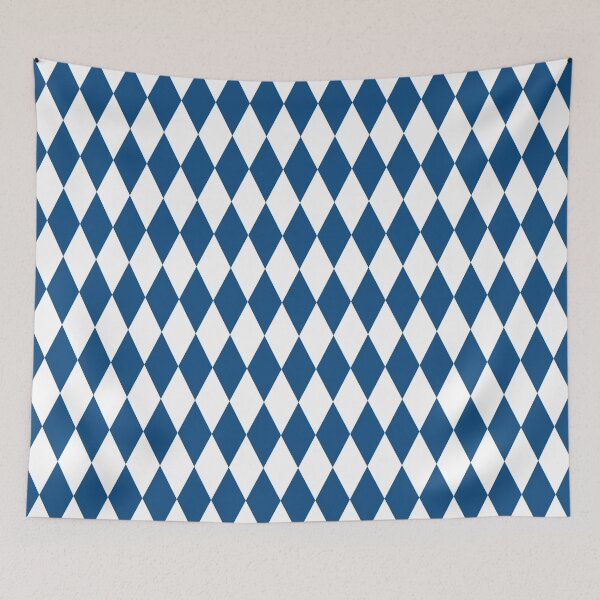 Item preview, Rhombuses in classic blue color in minimal pattern designed and sold by acidmit.