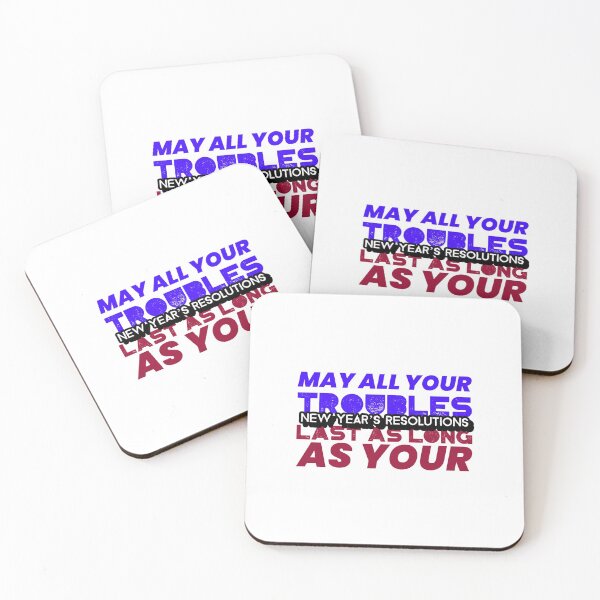 Item preview, May All Your Troubles Last As Long As Your New Years Resolutions designed and sold by retro87tee.