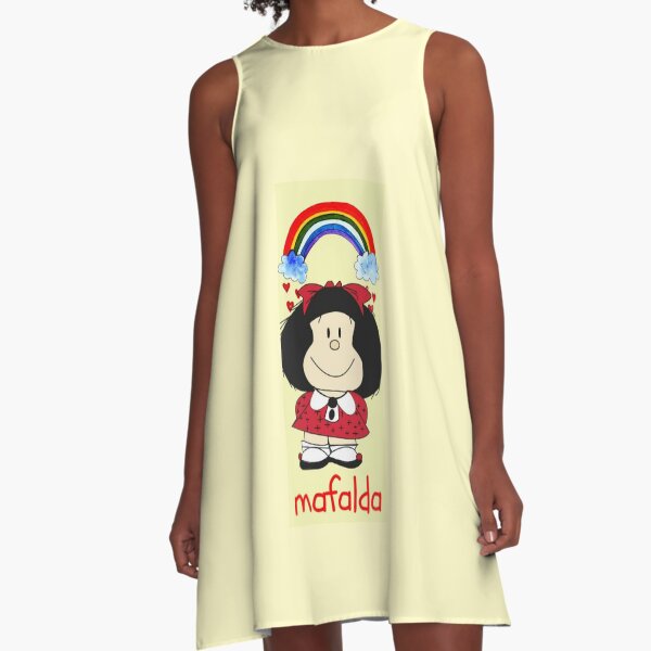 Mafalda rainbow Vestido acampanado
