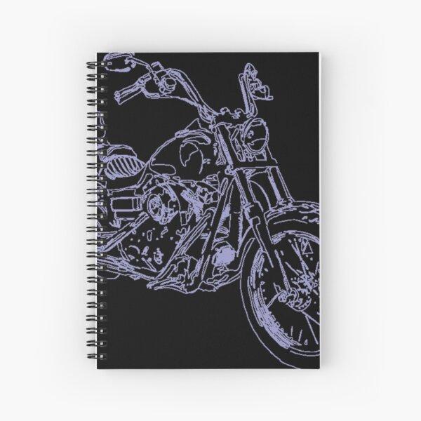 Motorbike Black Spiral Notebook