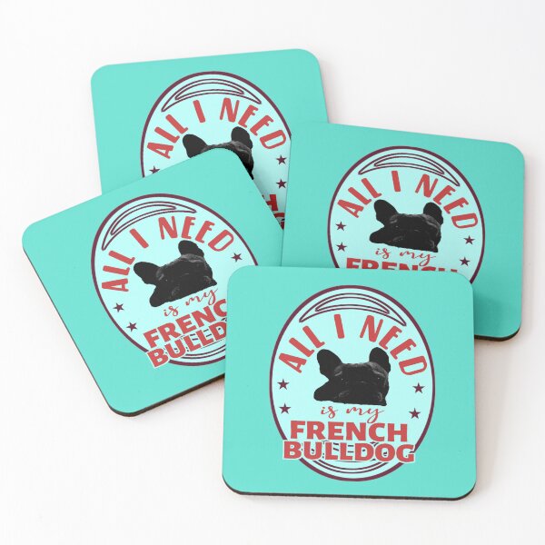 Item preview, Red and Turquoise, Funny SLOGAN French Bulldog, life is better with a French Bulldog designed and sold by vibeno1.
