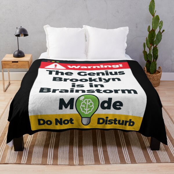 Item preview, Brooklyn Name - Warning The Genius Brooklyn is in Brainstorm Mode designed and sold by elhefe.