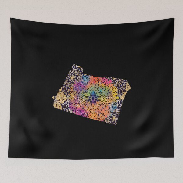 Item preview, Oregon United States of America Mandala Map  designed and sold by labatchino10.
