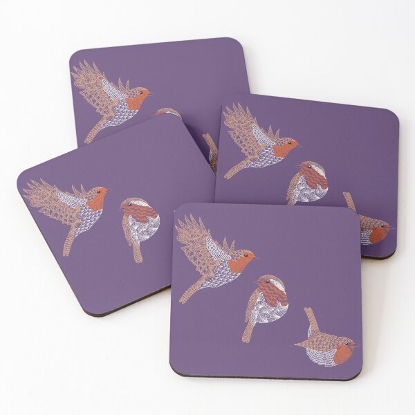 Item preview, Three little Robin Birds Zentangle Graphic pattern designed and sold by CarolFreire.
