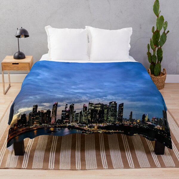 Item preview, Sunset behind the Singapore skyline designed and sold by frankuffmann.
