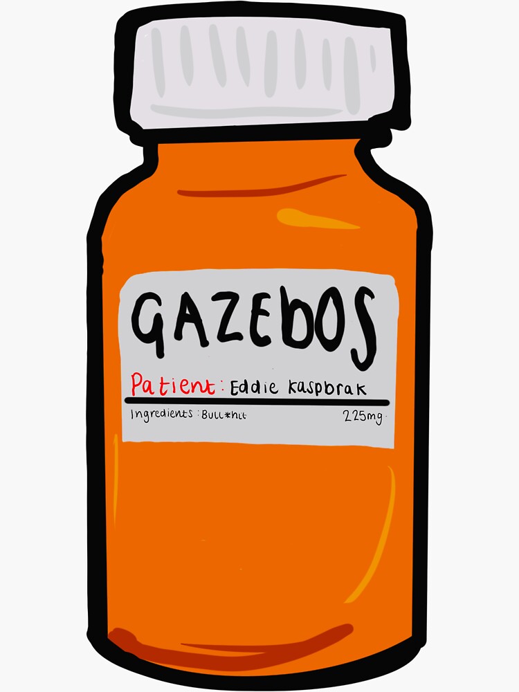 "Eddie Kaspbrak Gazebos" Sticker for Sale by avagee17 Redbubble