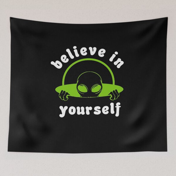 Item preview, Believe In Yourself Alien Face UFO Geek Nerd designed and sold by DoSt-997.