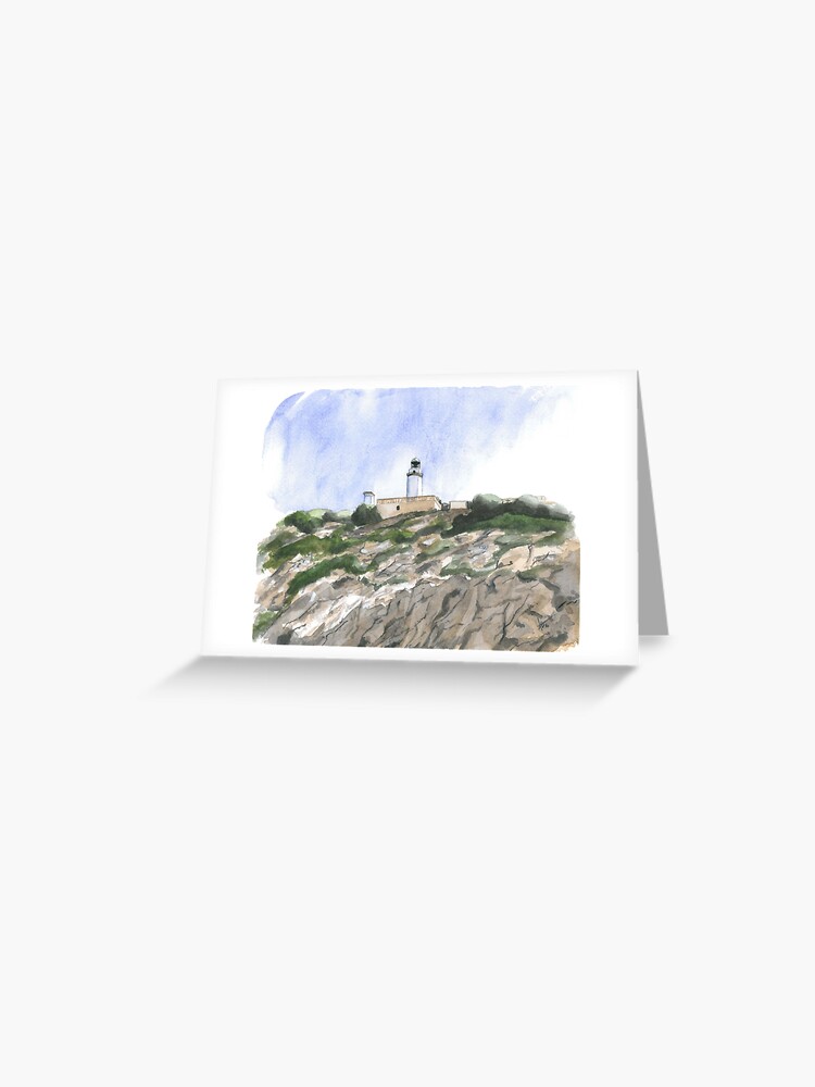 Thumbnail 1 of 2, Greeting Card, Formentor Lighthouse designed and sold by ABillingsArt.