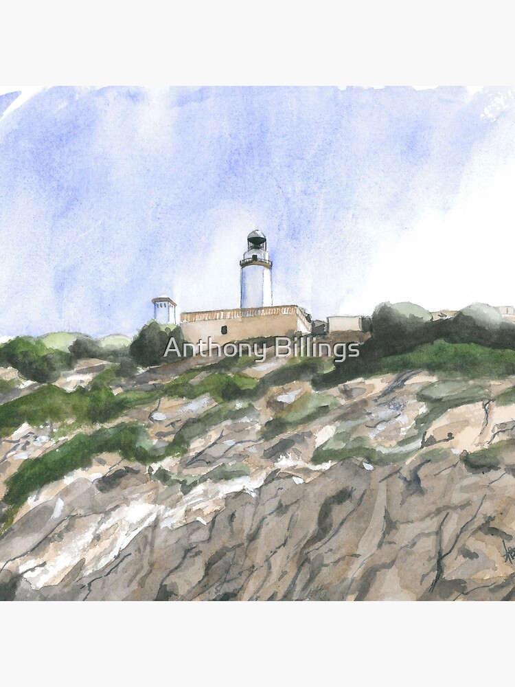 Thumbnail 4 of 4, Pillow, Formentor Lighthouse designed and sold by ABillingsArt.